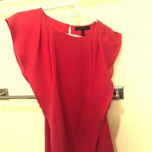 BCBG Fuschia Flowy Sleeves Blouse, Small